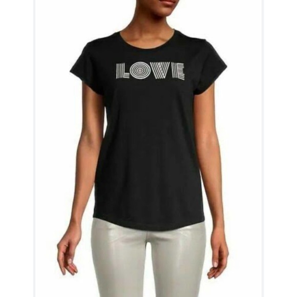 Zadig Voltaire Skinny Love Black Tee Size Small - Picture 5 of 5